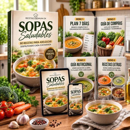 80 Recetas de Sopas y Caldos para Perder Peso